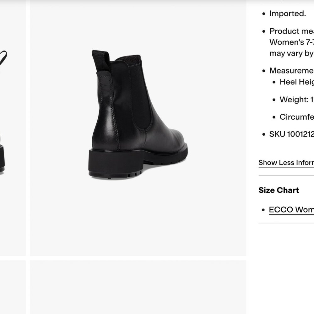 Ecco Metropole Vienna Chelsea Boots Black - Picture 10 of 11